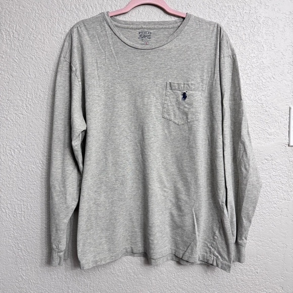 Polo by Ralph Lauren Gray Men's Long Sleeve Shirt - Size L - Picture 1 of 7
